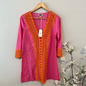 NWT Mud Pie Nora Crochet Tunic S